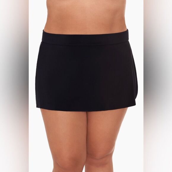NWOT Magicsuit | Plus Size Jersey Tennis Skirt Swim Bottom Black Skort 14 - Picture 1 of 10